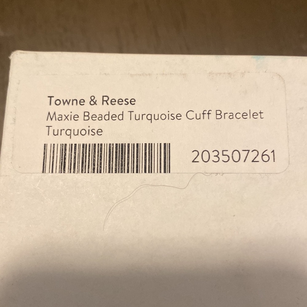 Towne & Reese Maxie Beaded Turquoise Cuff Bracelet- Brand New - Picture 3 of 7